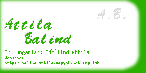 attila balind business card